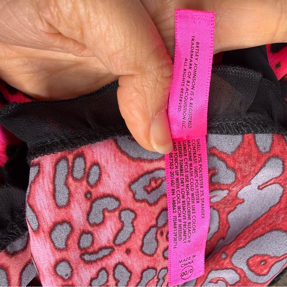 Hot Pink Womens Leopard Satin Robe Torrid 00/0 Betsey Johnson M/L Romantic Sexy - Picture 6 of 9